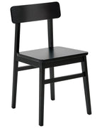 Set of 2 Dining Chairs GORRE Wood Black