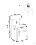 Set of 2 Dining Chairs GORRE Wood Black