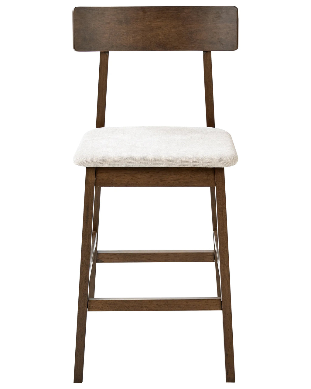 Set of 2 Bar Chairs ISANTI Wood Dark Brown/ Taupe