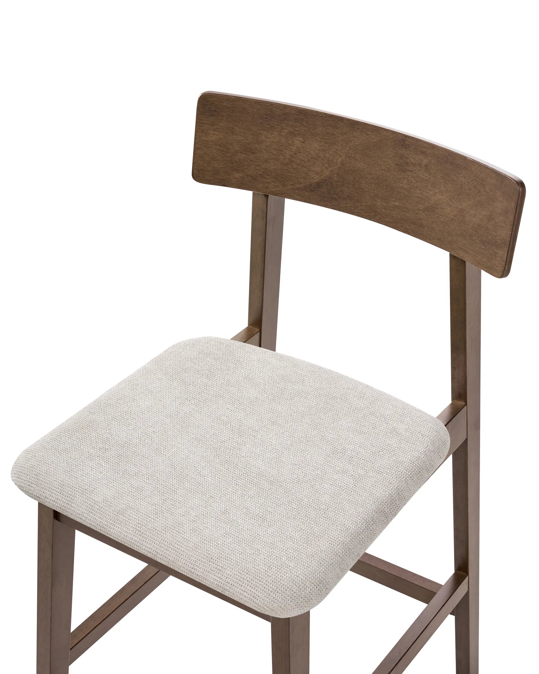 Set of 2 Bar Chairs ISANTI Wood Dark Brown/ Taupe