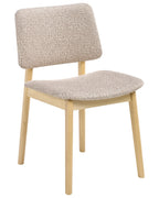 Set of 2 Dining Chairs BLANE Boucle Light Brown/ Taupe