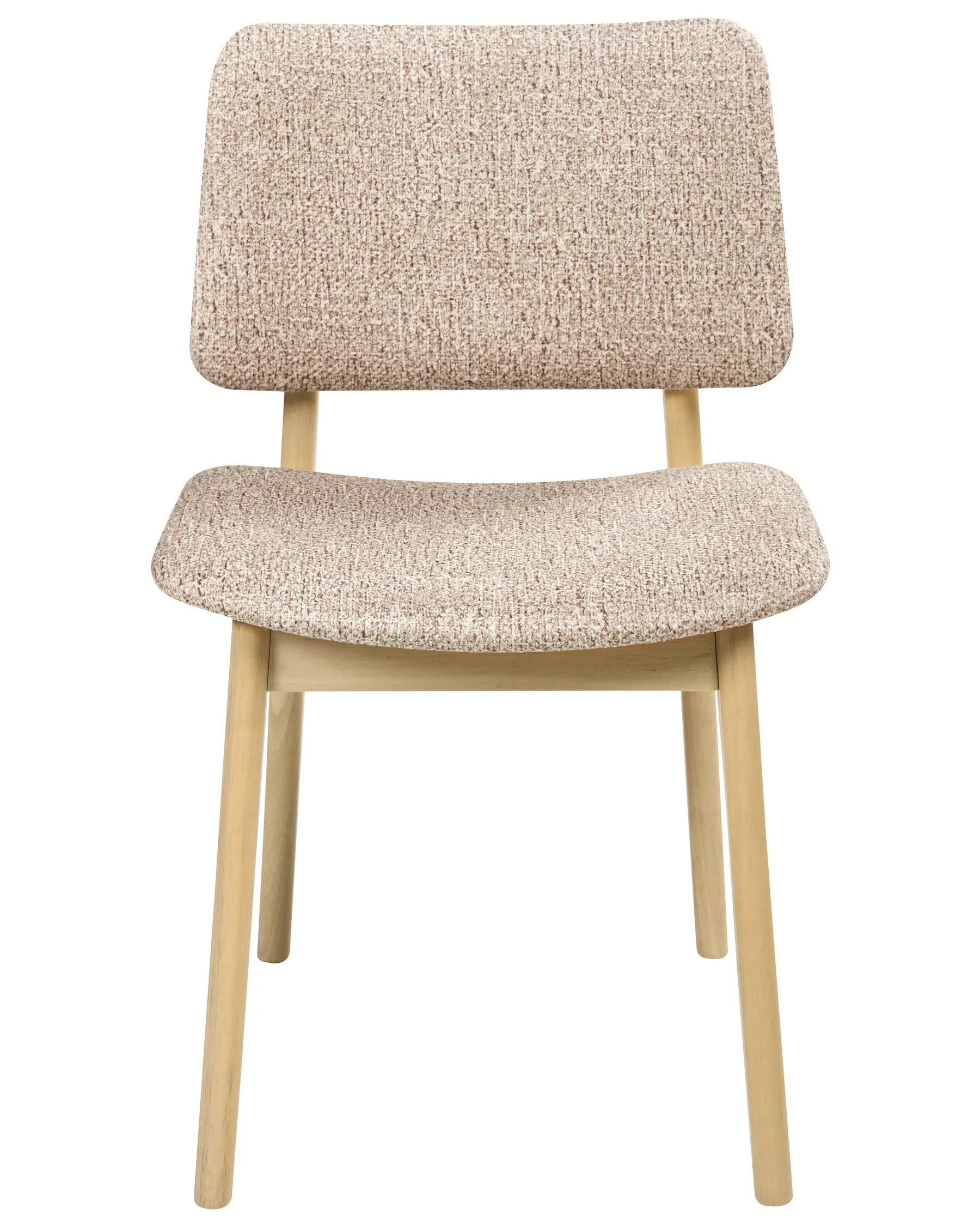 Set of 2 Dining Chairs BLANE Boucle Light Brown/ Taupe