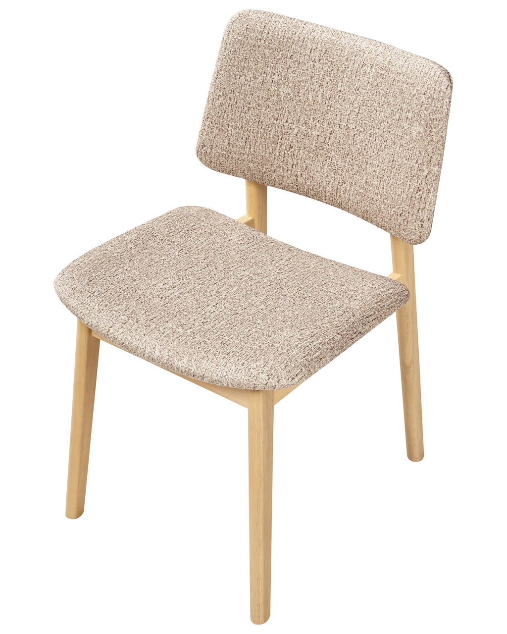 Set of 2 Dining Chairs BLANE Boucle Light Brown/ Taupe