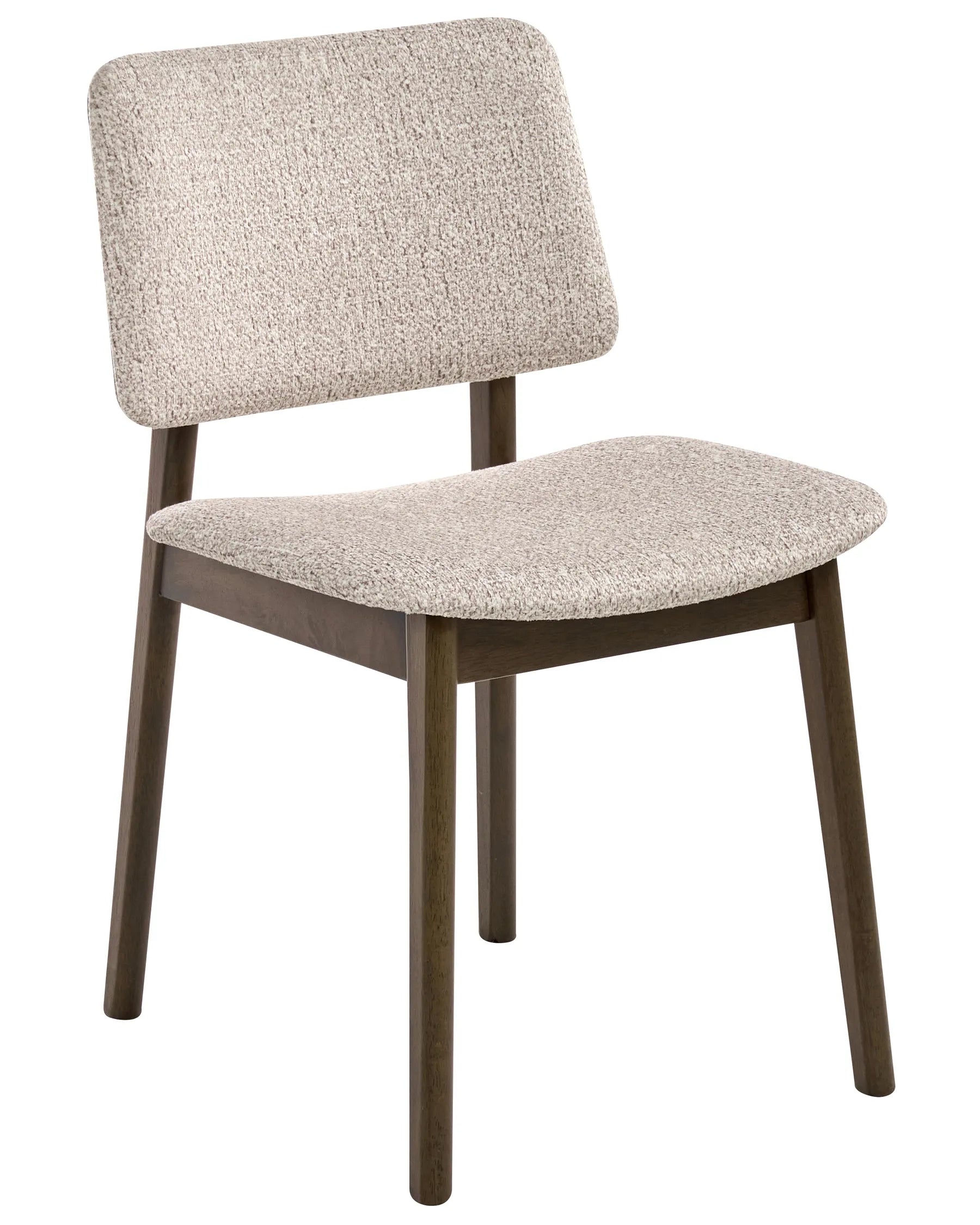 Set of 2 Dining Chairs BLANE Boucle Dark Brown/ Taupe