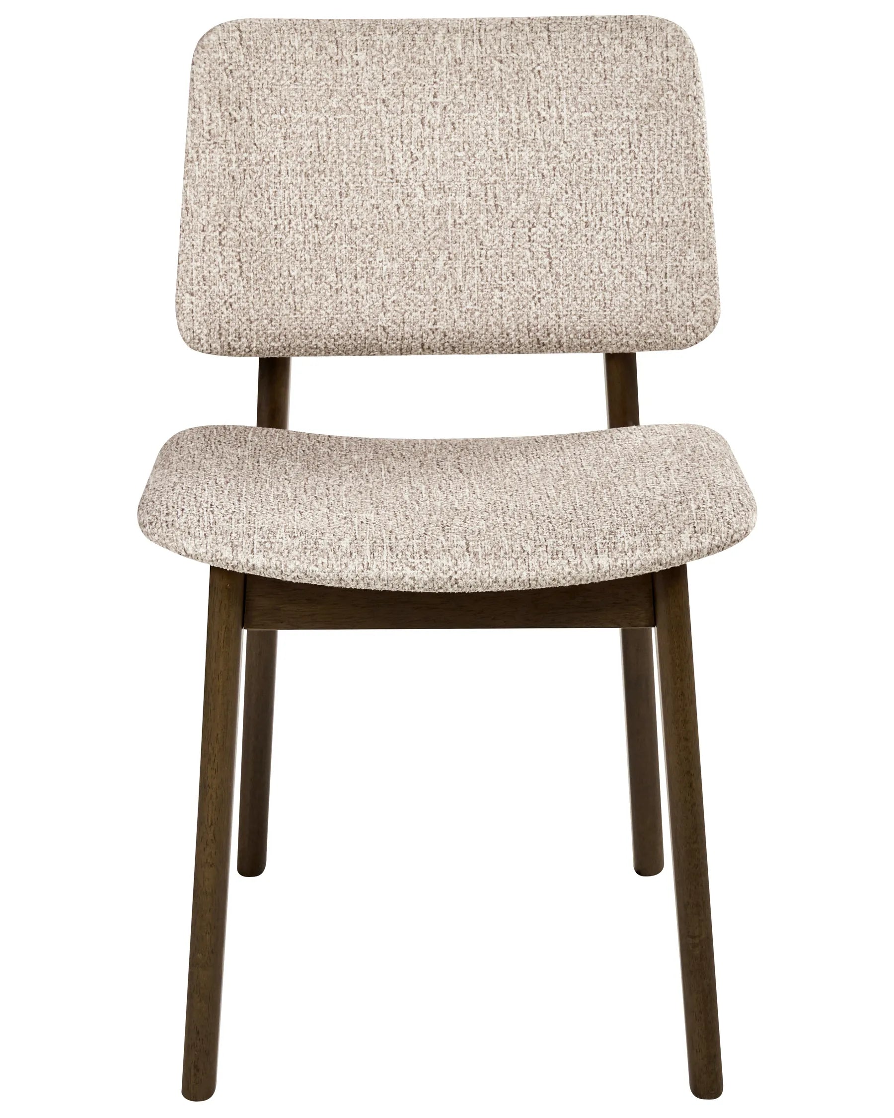Set of 2 Dining Chairs BLANE Boucle Dark Brown/ Taupe