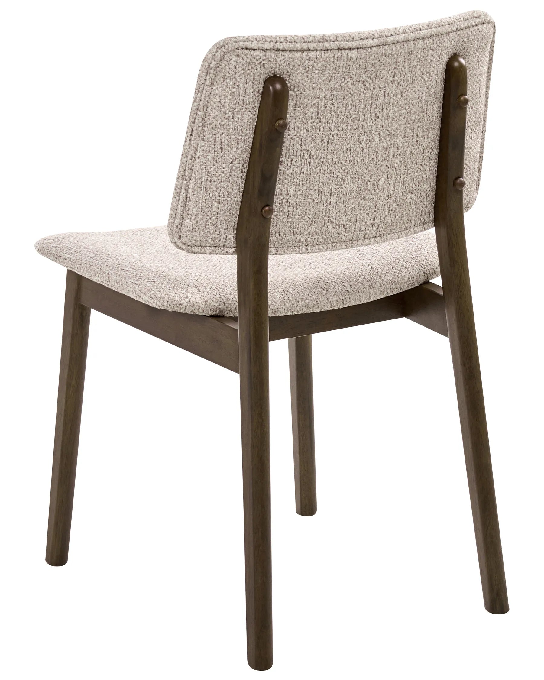 Set of 2 Dining Chairs BLANE Boucle Dark Brown/ Taupe