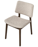 Set of 2 Dining Chairs BLANE Boucle Dark Brown/ Taupe