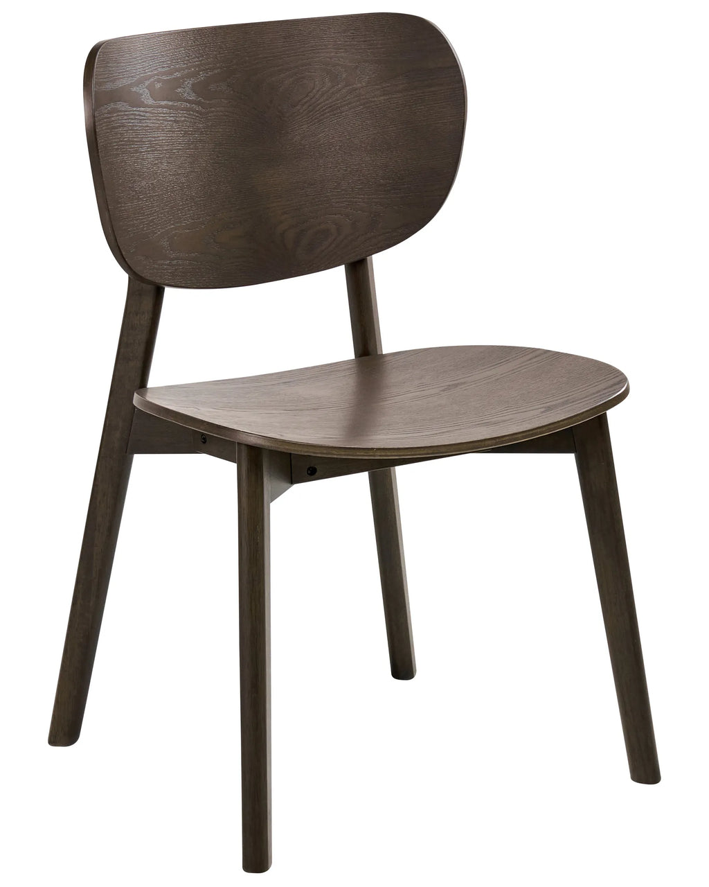 Set of 2 Dining Chairs OVERLY Wood Dark Brown
