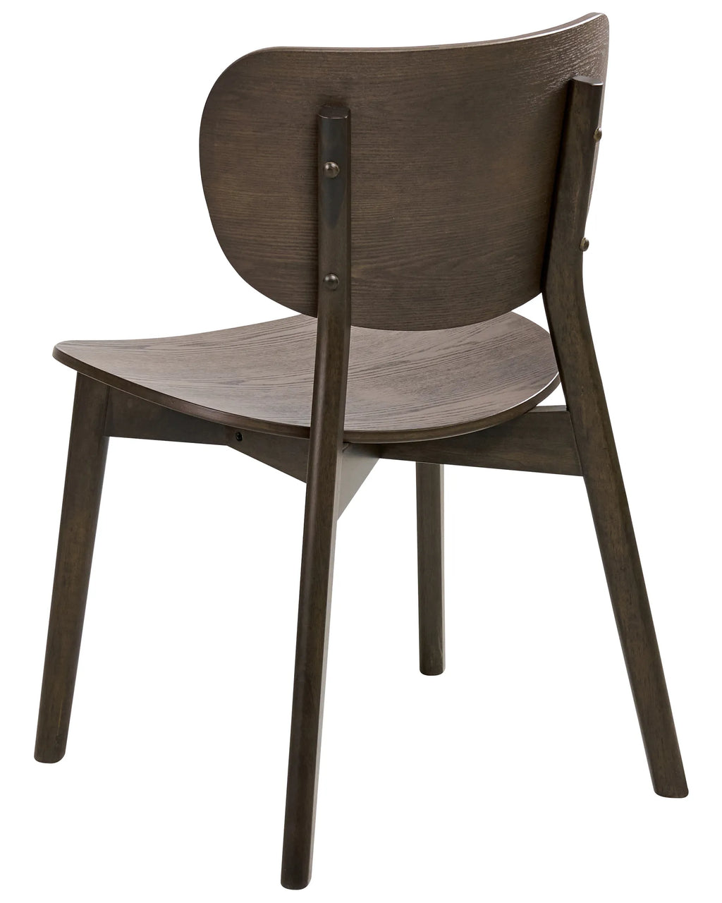 Set of 2 Dining Chairs OVERLY Wood Dark Brown