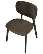 Set of 2 Dining Chairs OVERLY Wood Dark Brown
