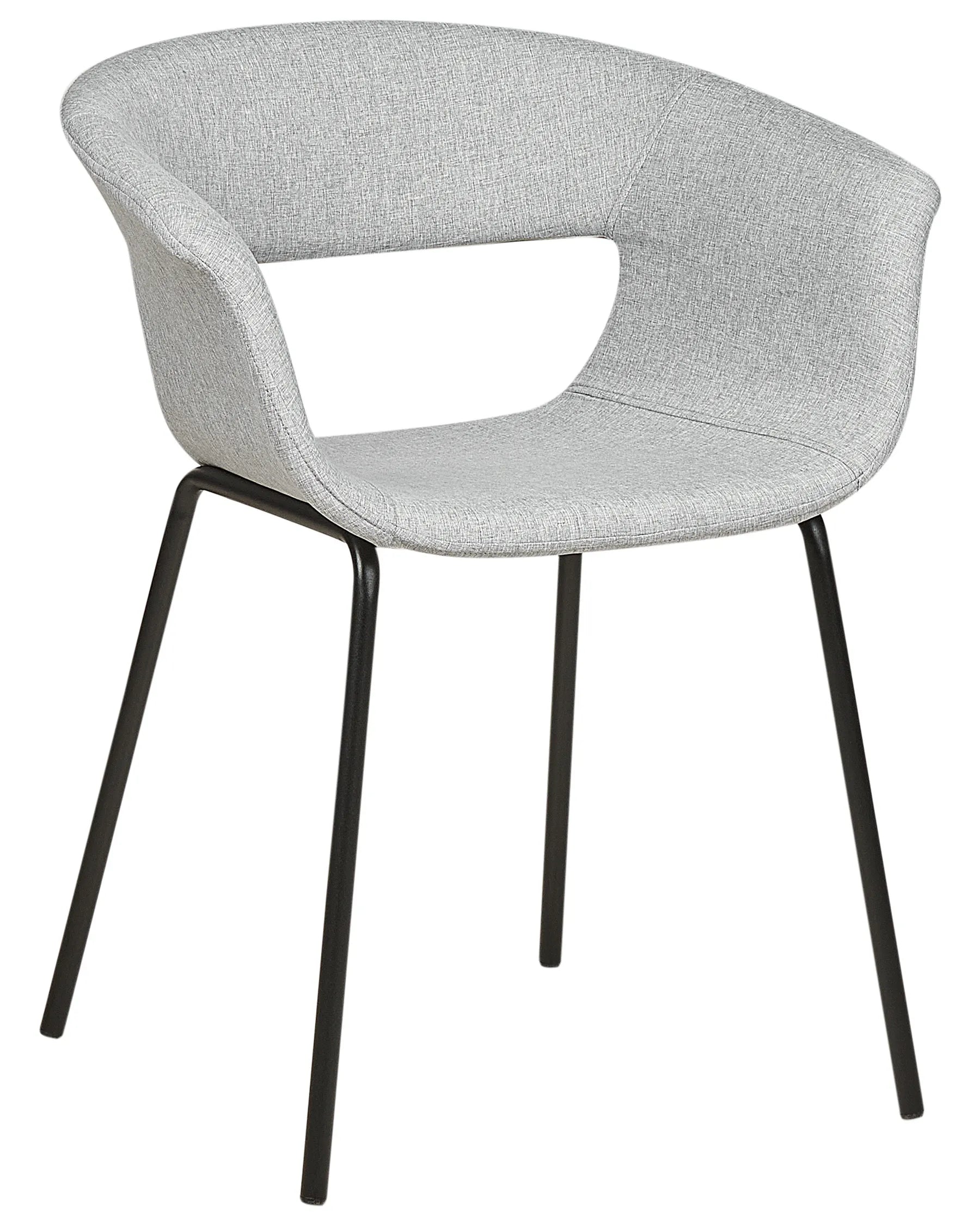 Set of 2 Dining Chairs ELMA Fabric Light Grey