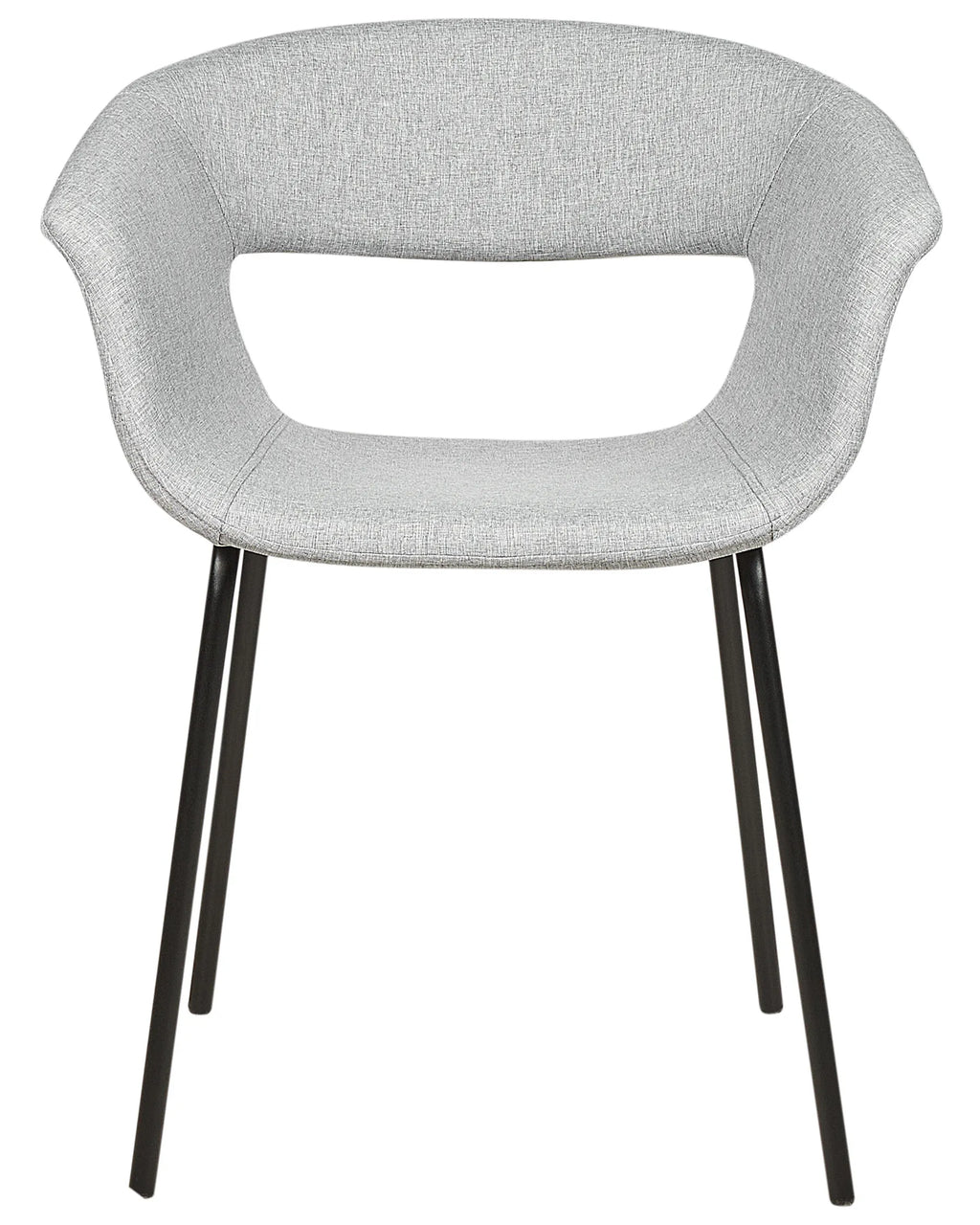 Set of 2 Dining Chairs ELMA Fabric Light Grey
