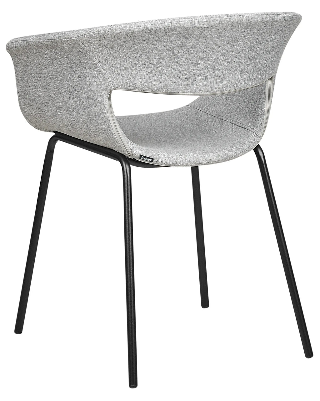 Set of 2 Dining Chairs ELMA Fabric Light Grey