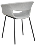 Set of 2 Dining Chairs ELMA Fabric Light Grey