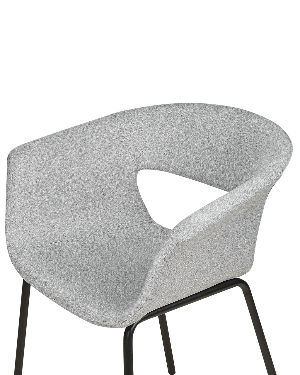 Set of 2 Dining Chairs ELMA Fabric Light Grey
