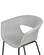 Set of 2 Dining Chairs ELMA Fabric Light Grey