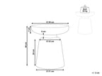 Side Table TEVA Golden Brown — side product view