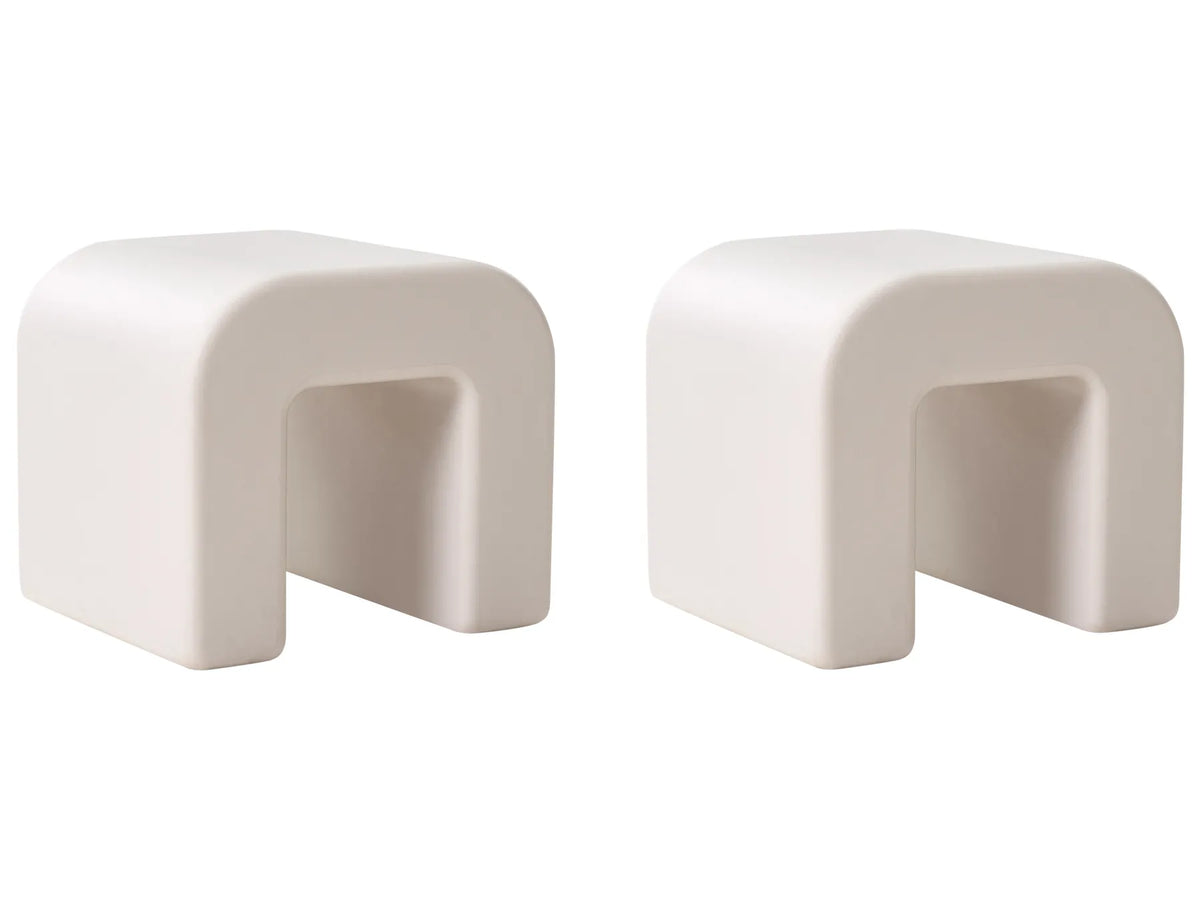 Set of 2 Side Tables YALINA Light Grey — main product view