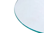 Side Table MINTO Tempered Glass Transparent with Wheels