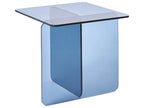 Side Table AMISK Tempered Glass Blue