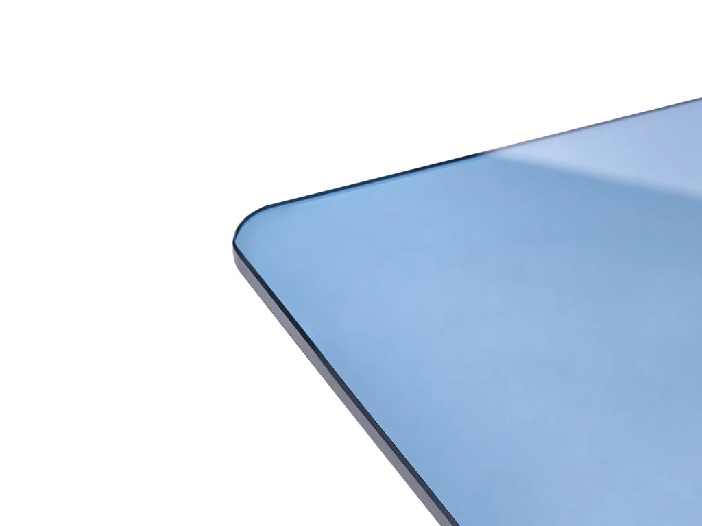 Side Table AMISK Tempered Glass Blue