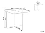 Side Table AMISK Tempered Glass Blue