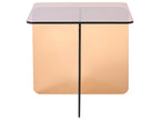 Side Table SAVINA Tempered Glass Brown — front product view
