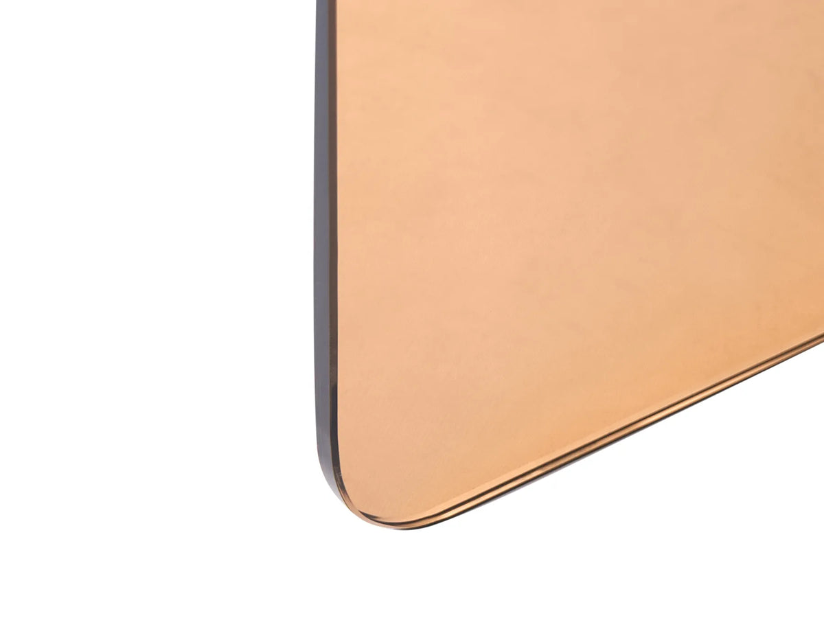 Side Table SAVINA Tempered Glass Brown — material and finish detail