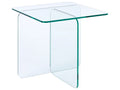 Side Table AMISK Tempered Glass Transparent