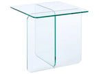 Side Table AMISK Tempered Glass Transparent