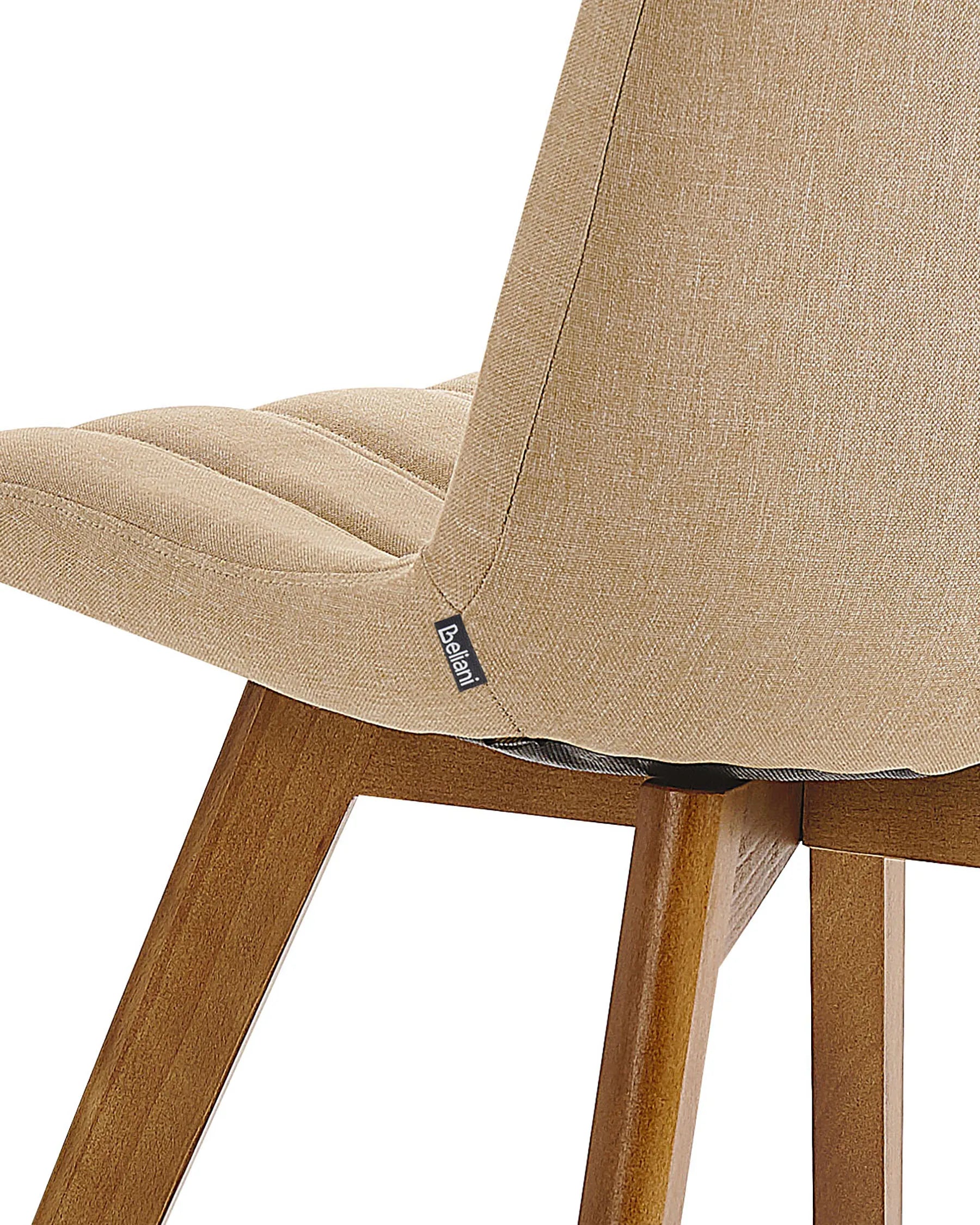 Set of 2 Dining Chairs CALGARY Fabric Sand Beige