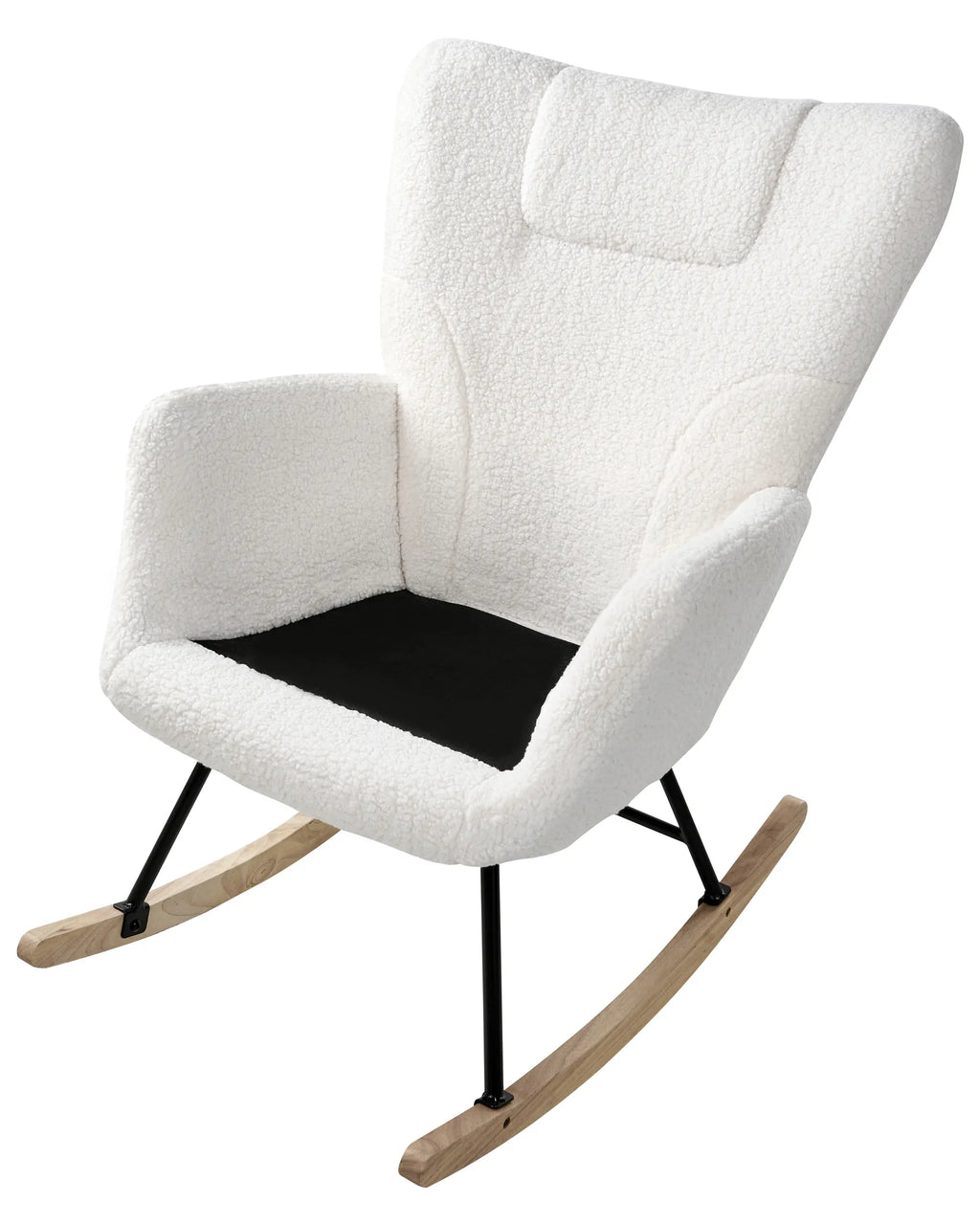 Rocking Chair SANDVE Boucle White