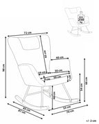 Rocking Chair ROMELLA Boucle Taupe — base and leg detail