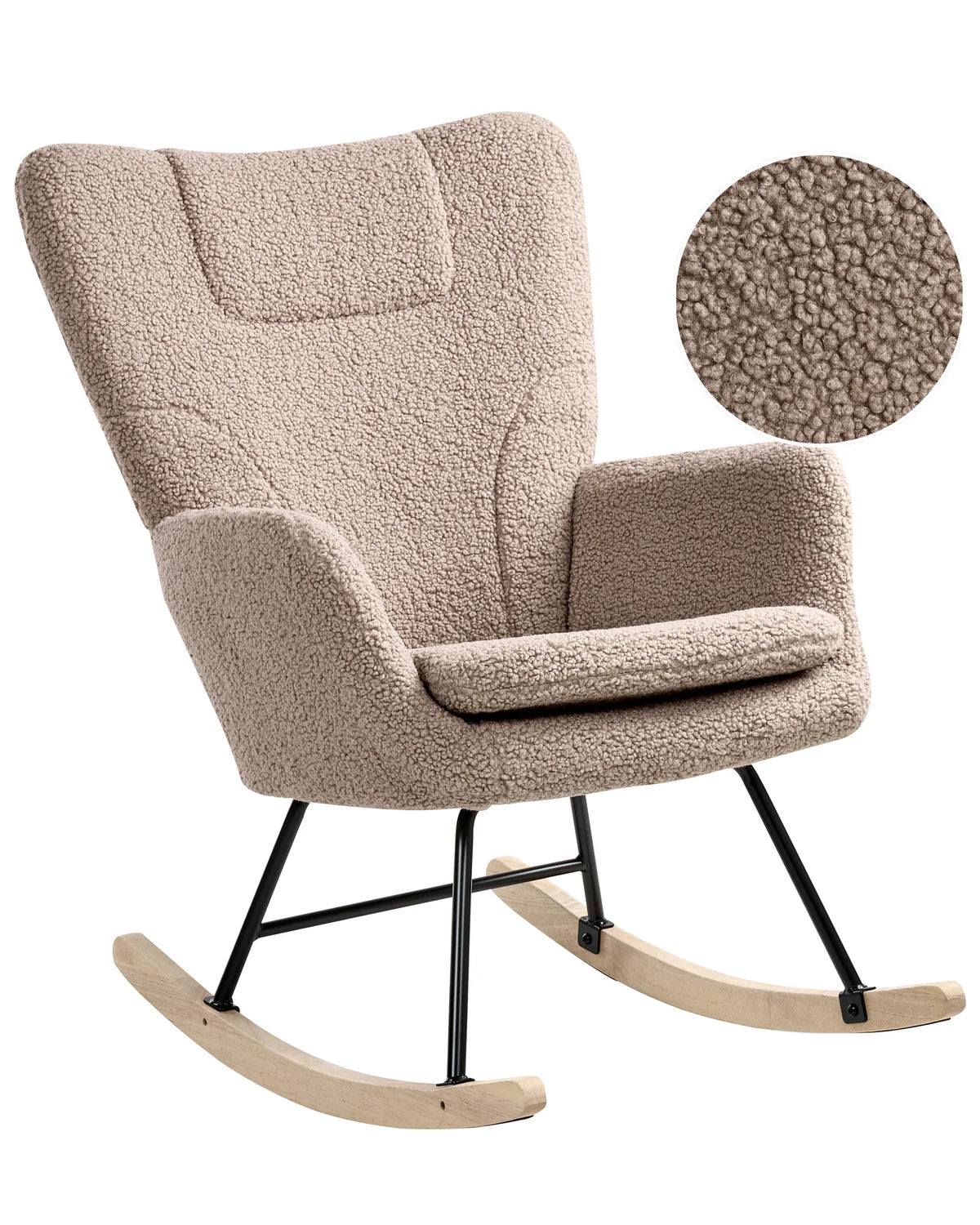 Rocking Chair ROMELLA Boucle Taupe — main product view