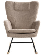 Rocking Chair ROMELLA Boucle Taupe — side product view