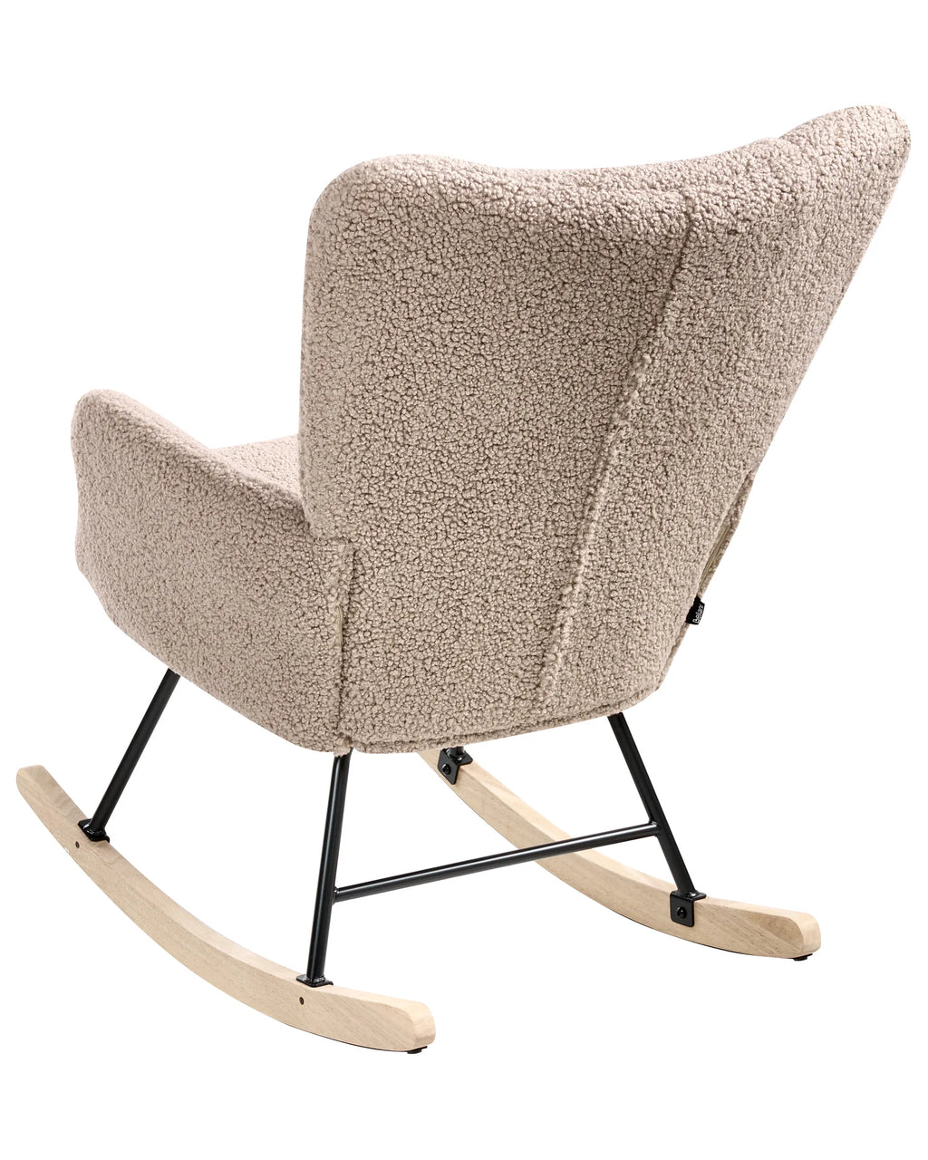 Rocking Chair ROMELLA Boucle Taupe — close-up detail