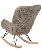 Rocking Chair AKRA Faux Fur Taupe