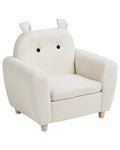 Kids Armchair Hippo MARIBO Fabric Off-White