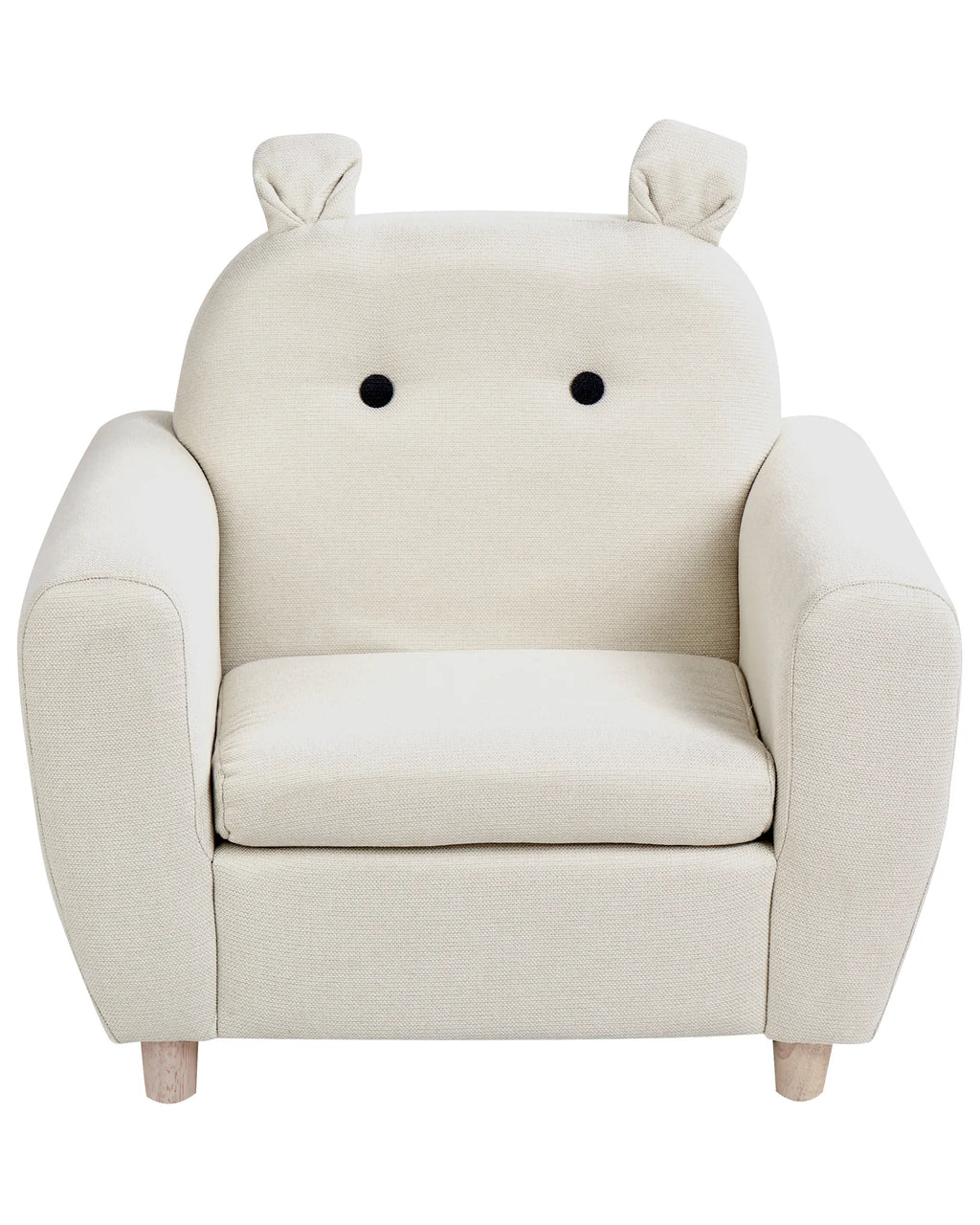 Kids Armchair Hippo MARIBO Fabric Off-White