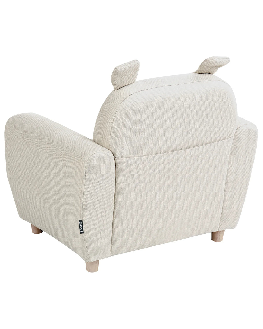 Kids Armchair Hippo MARIBO Fabric Off-White
