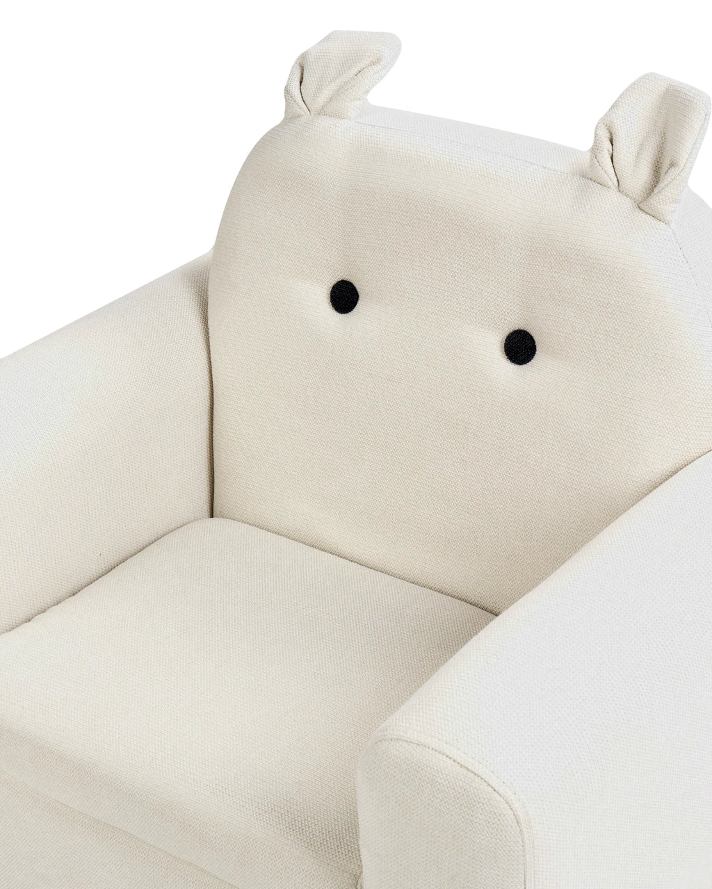 Kids Armchair Hippo MARIBO Fabric Off-White