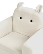 Kids Armchair Hippo MARIBO Fabric Off-White