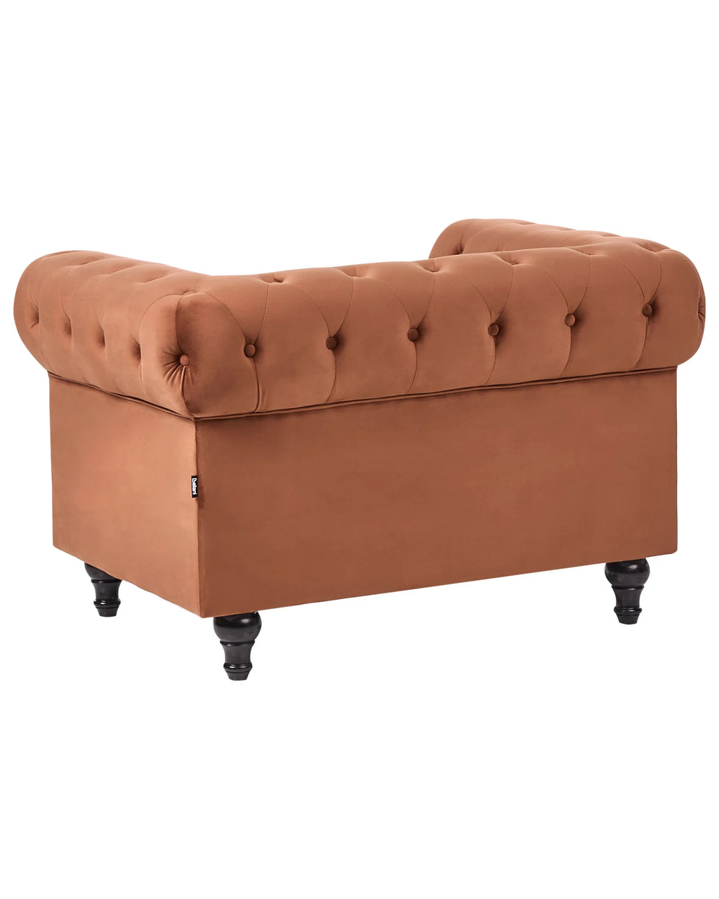 Armchair CHESTERFIELD Velvet Golden Brown