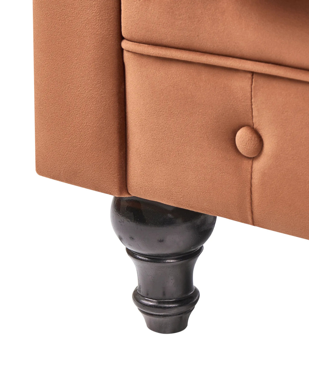 Armchair CHESTERFIELD Velvet Golden Brown