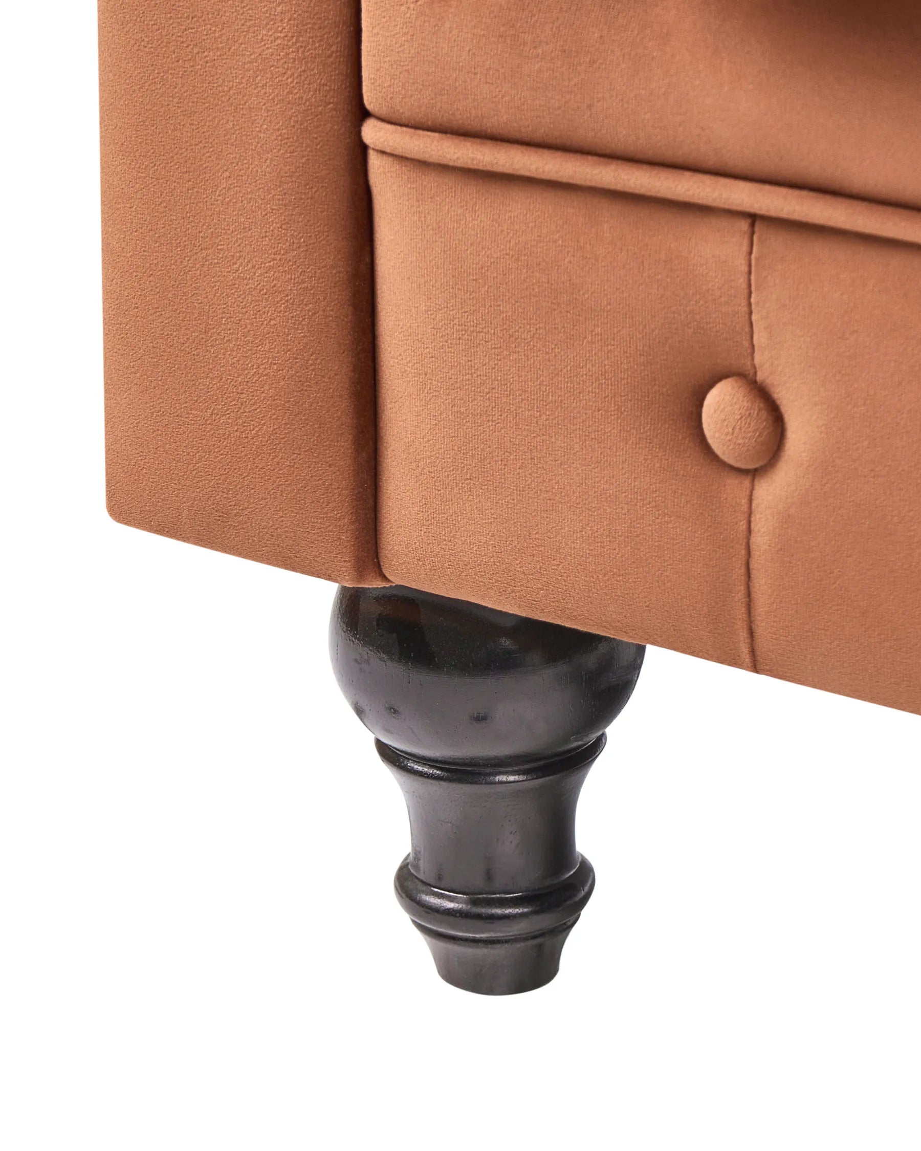 Armchair CHESTERFIELD Velvet Golden Brown