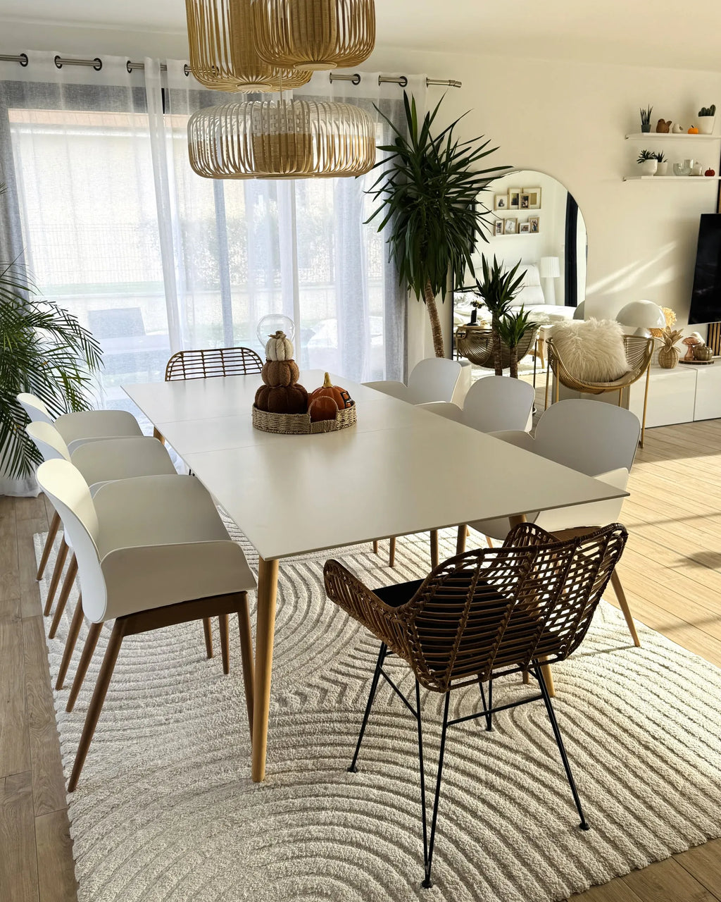 Set of 2 Dining Chairs ABILENE White