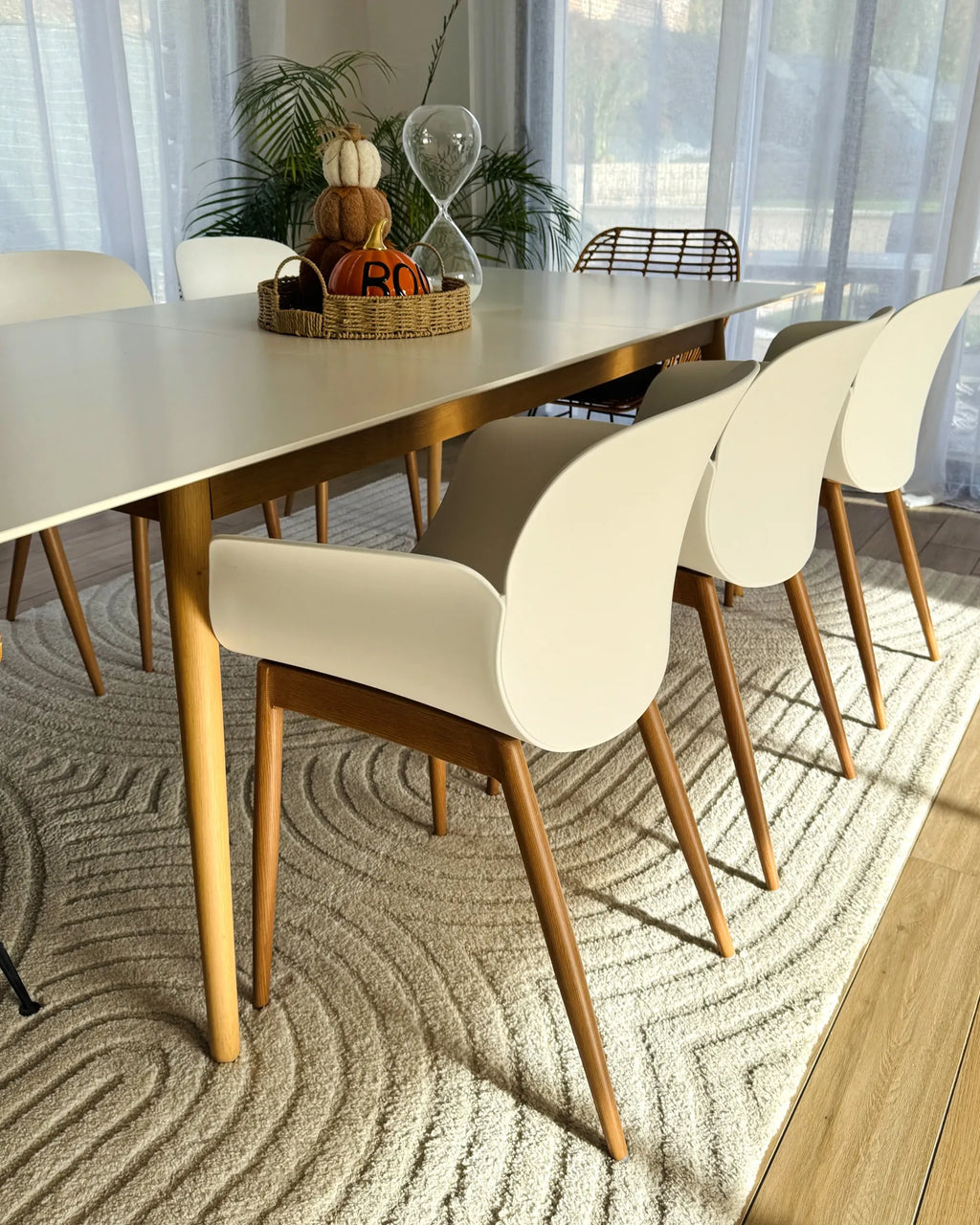 Set of 2 Dining Chairs ABILENE White