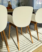 Set of 2 Dining Chairs ABILENE White