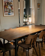 Set of 2 Dining Chairs DIANA Wood Brown