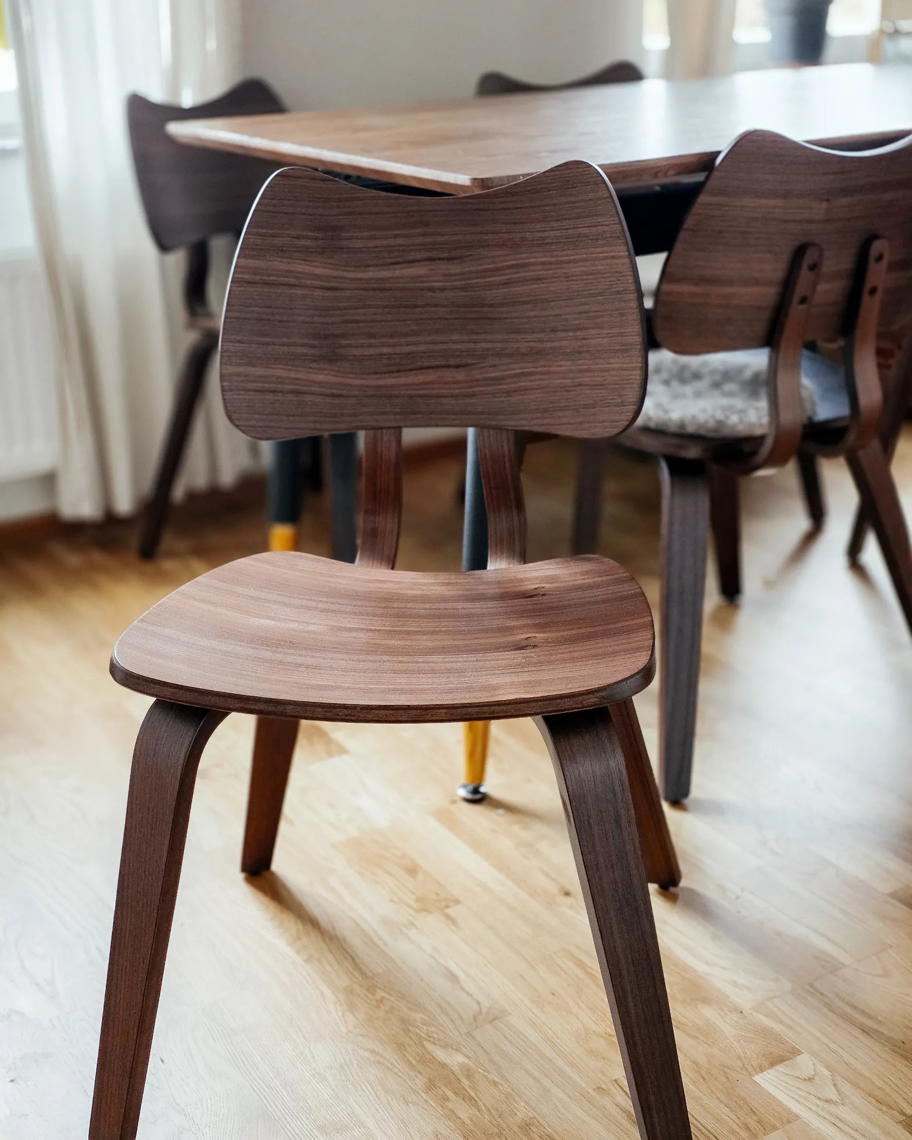 Set of 2 Dining Chairs DIANA Wood Brown